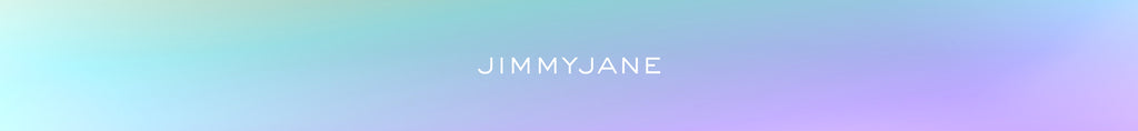 Jimmyjane logo on a rainbow gradient background.