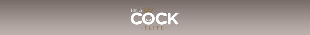 King Cock Elite logo on a light golden brown gradient background.