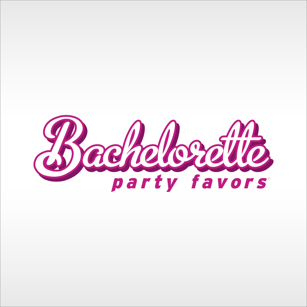 Bachelorette party favors logo on a silver background