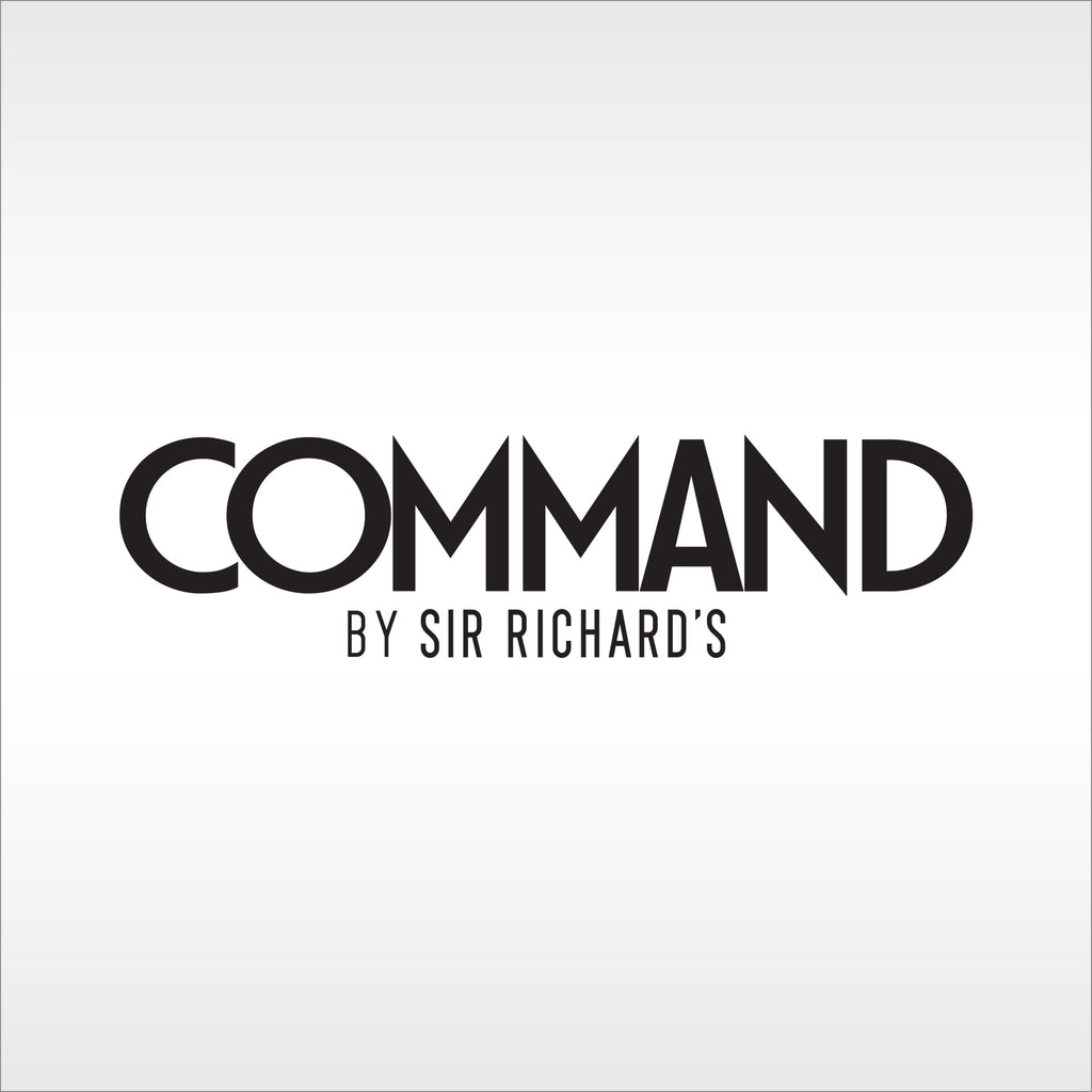 Command by SIr Richards logo on a silver background