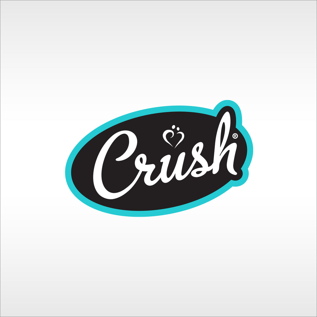 Crush logo on a silver gradient background