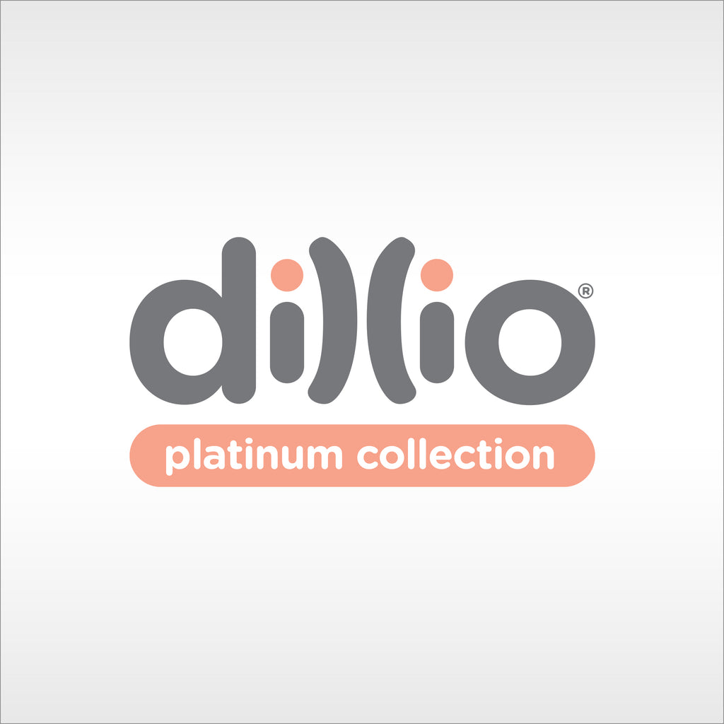 Dillio platinum collection logo on a light gray background