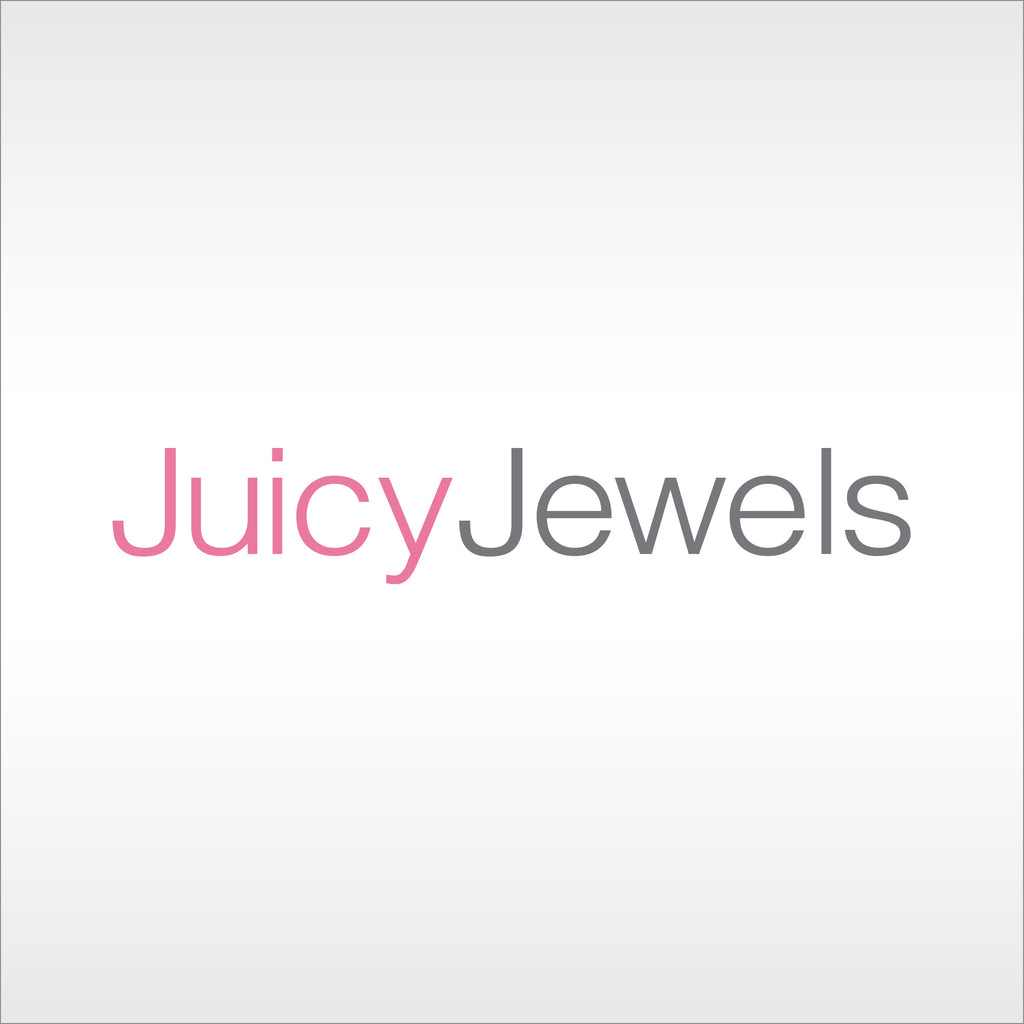 Juicy Jewels logo on a silver background