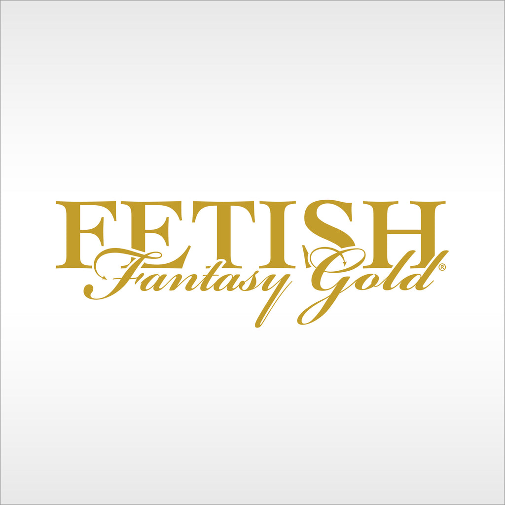 Fetish Fantasy Gold logo on a silver background