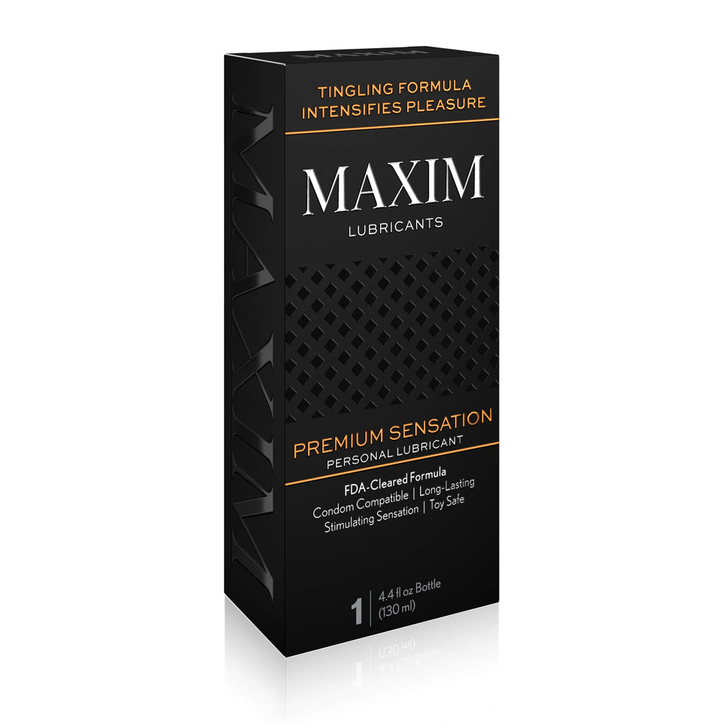Side of the Box Maxim Sensation Lubricant - Personal Lubricant