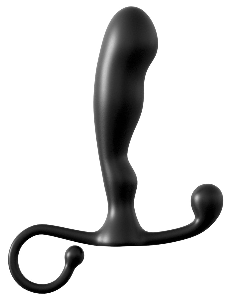 This plastic Prostate stimulator is cleverly curved to reach and massage man's prostate gland, while the curved handle gently stimulates his perineum with short firm strokes. It's perfect for beginners and a great way for first-timers to experiment with anal play.