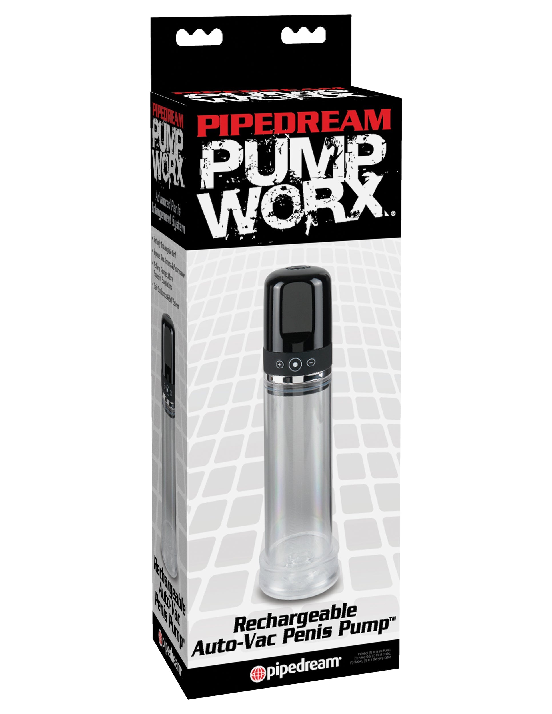 Pump Worx Rechargeable Auto-Vac Penis Pump - Clear/Black Pipedream Wholesale Pump Worx Rechargeable Auto-Vac Penis Pump - Clear/Black Pipedream Wholesale