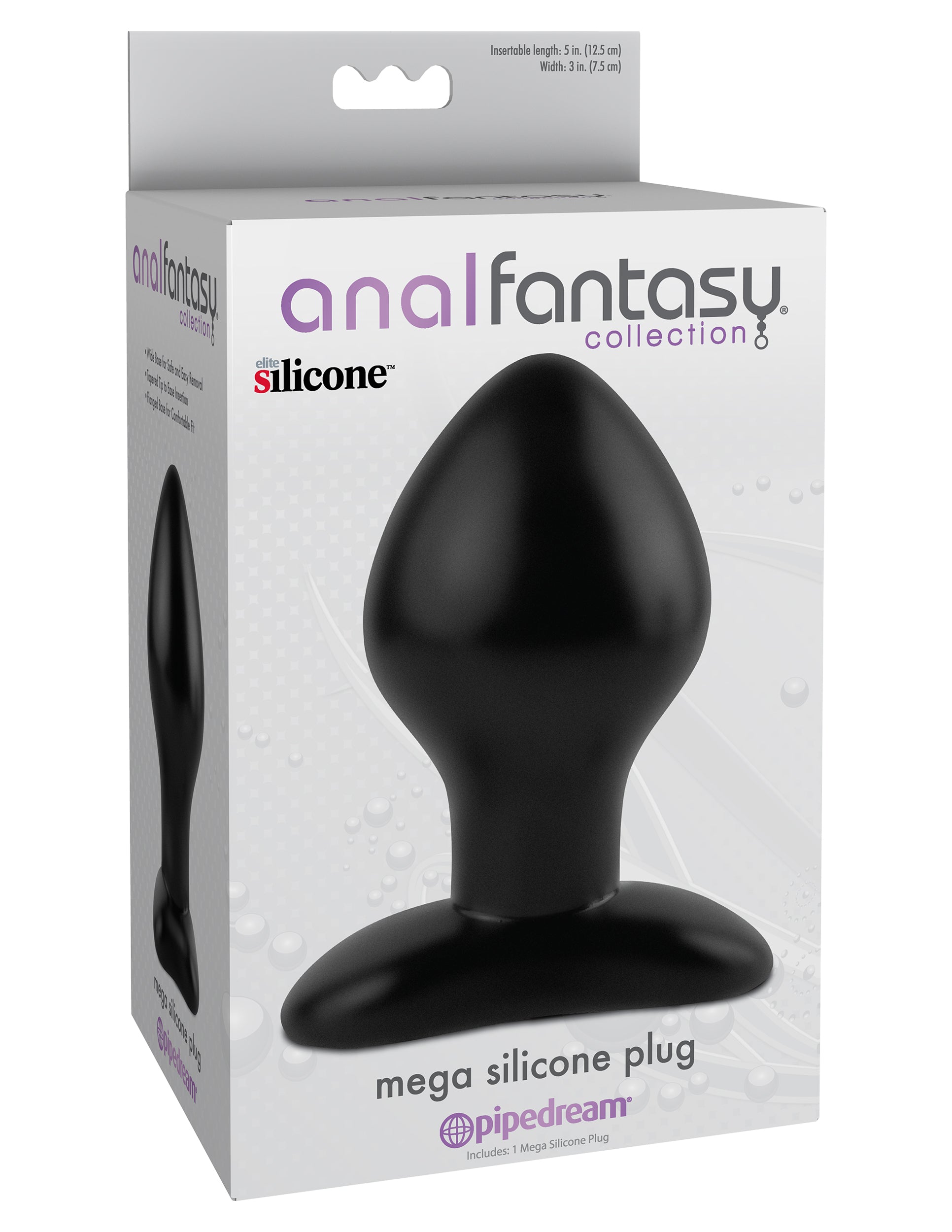 Anal Fantasy Collection Mega Silicone Plug - Black Pipedream Wholesale Anal Fantasy Collection Mega Silicone Plug - Black Pipedream Wholesale