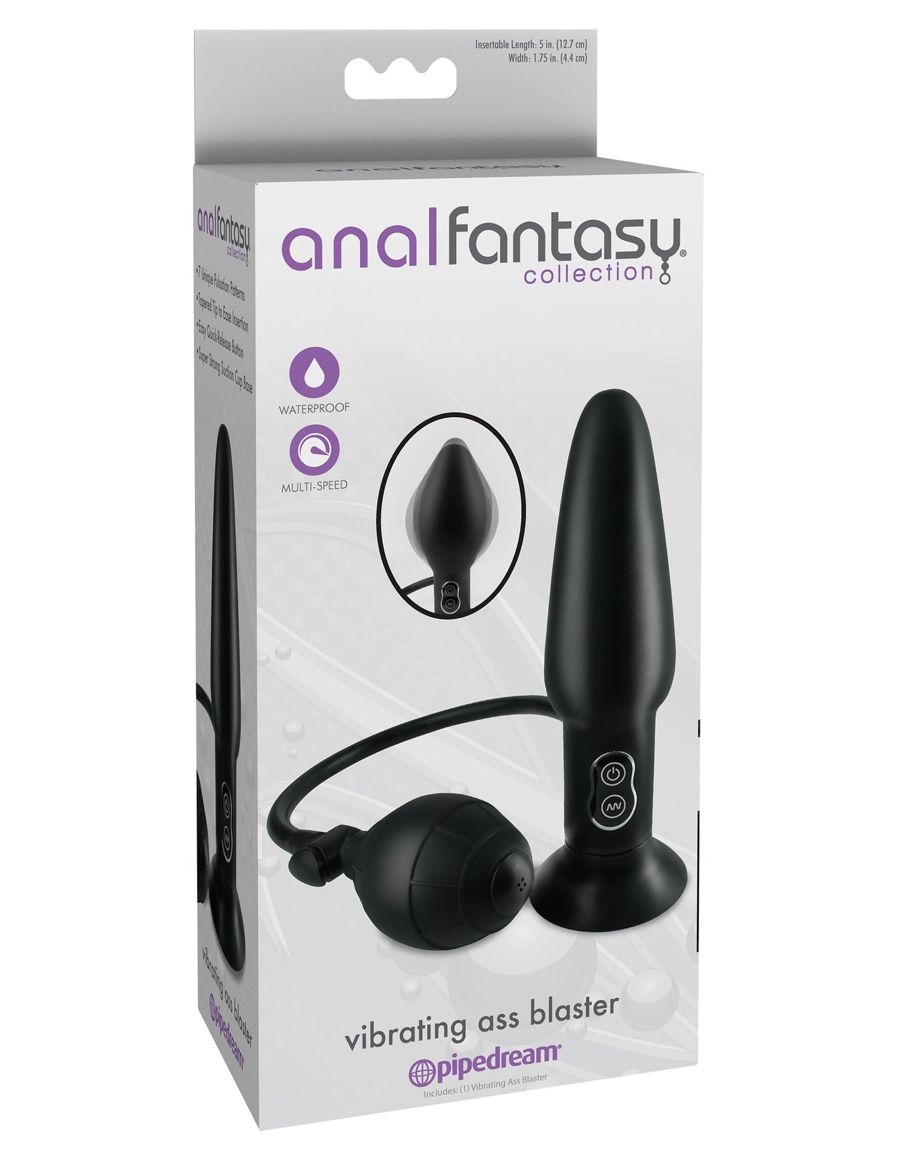 Anal Fantasy Collection Vibrating Ass Blaster - Black  Pipedream  Wholesale